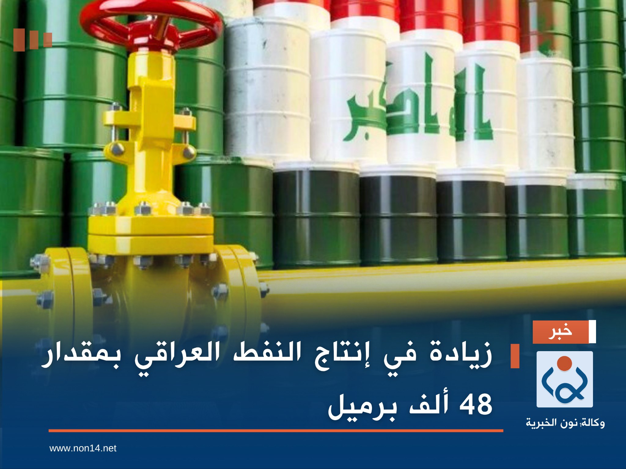زيادة في إنتاج النفط العراقي بمقدار 48 ألف برميل