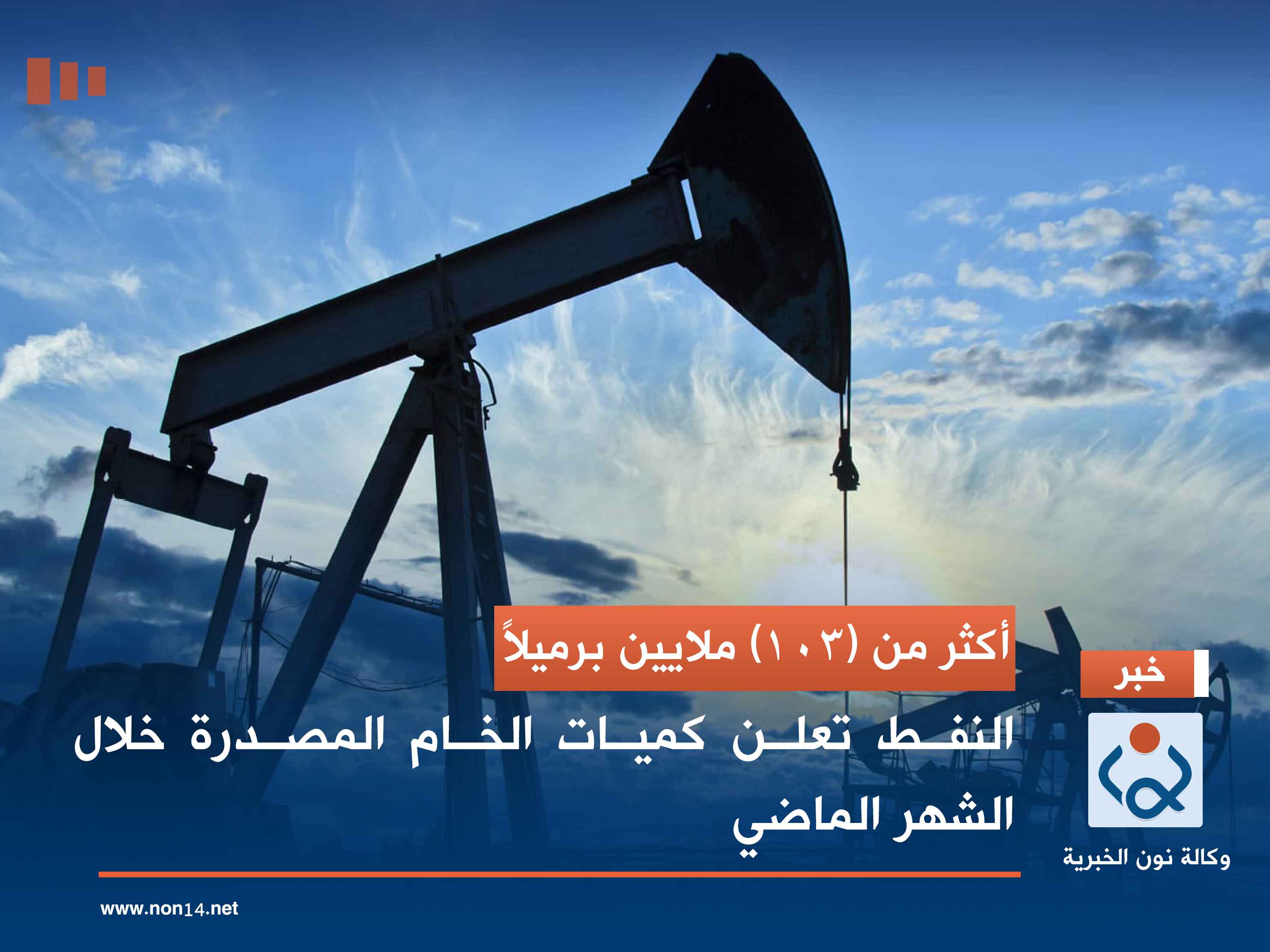 أكثر من (103) ملايين برميلاً.. النفط تعلن كميات الخام المصدرة خلال الشهر الماضي