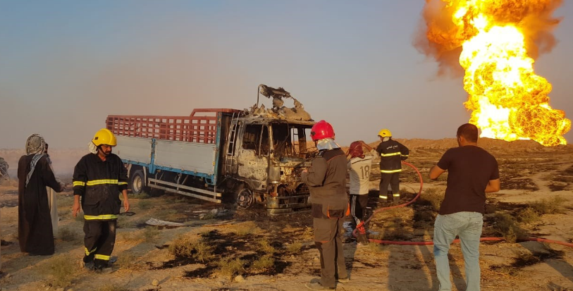 مصرع شخصين وإصابة 26 بينهم 11 من الحشد الشعبي بانفجار في المثنى