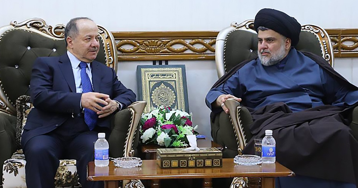 الصدر وبارزاني يبحثان تنسيق مواقف التحالف الثلاثي