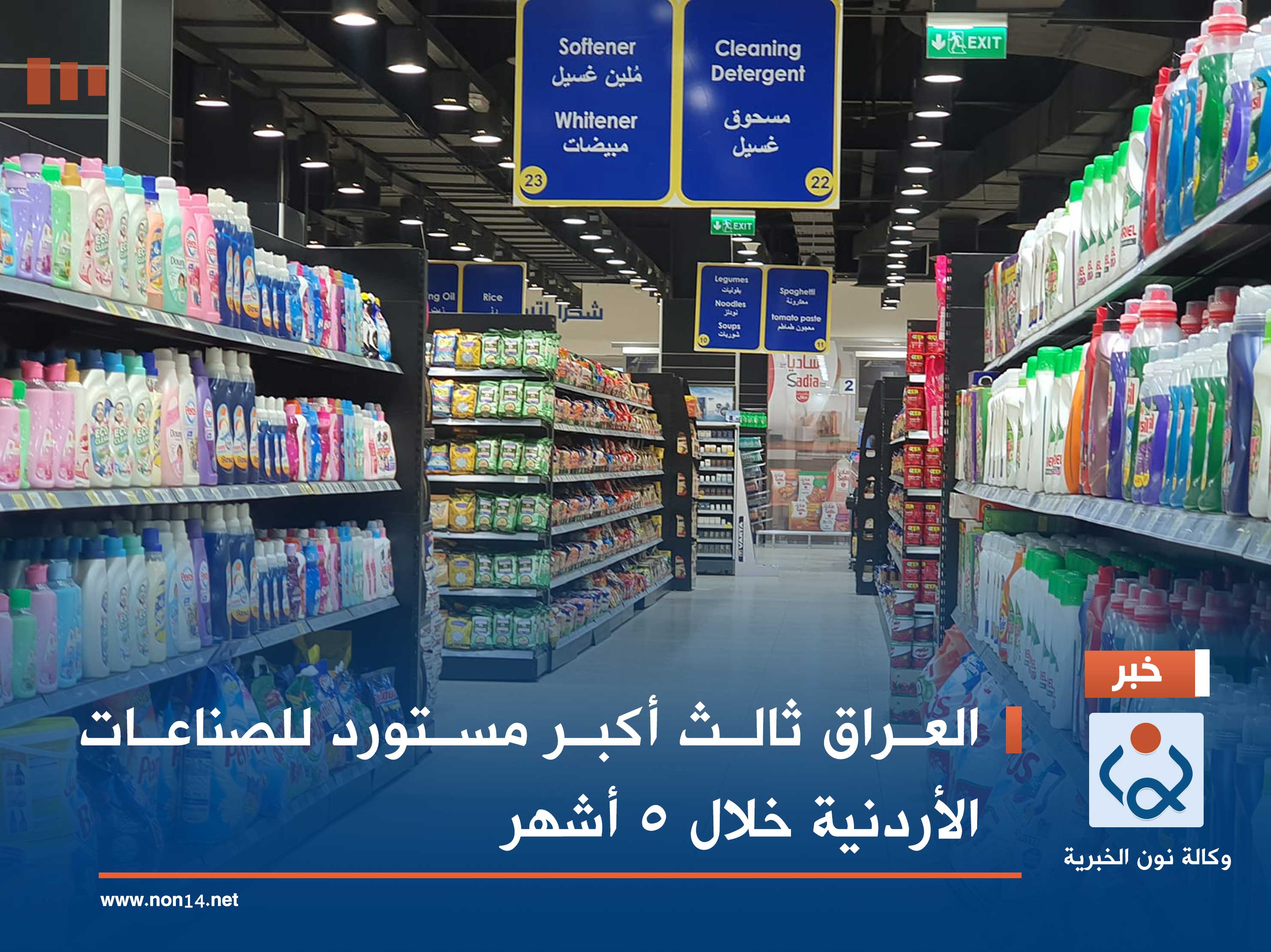 العراق ثالث أكبر مستورد للصناعات الأردنية خلال 5 أشهر