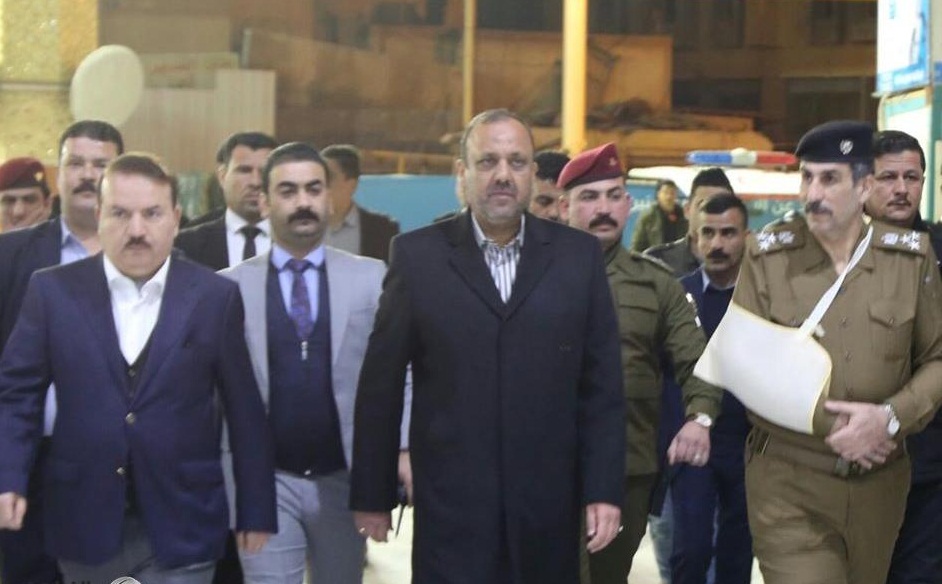 بالصور: إصابة قائد شرطة النجف