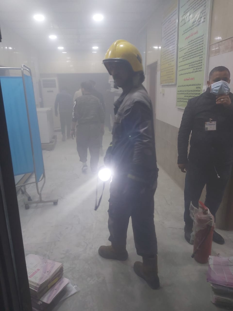 حريق بمستشفى الزبير