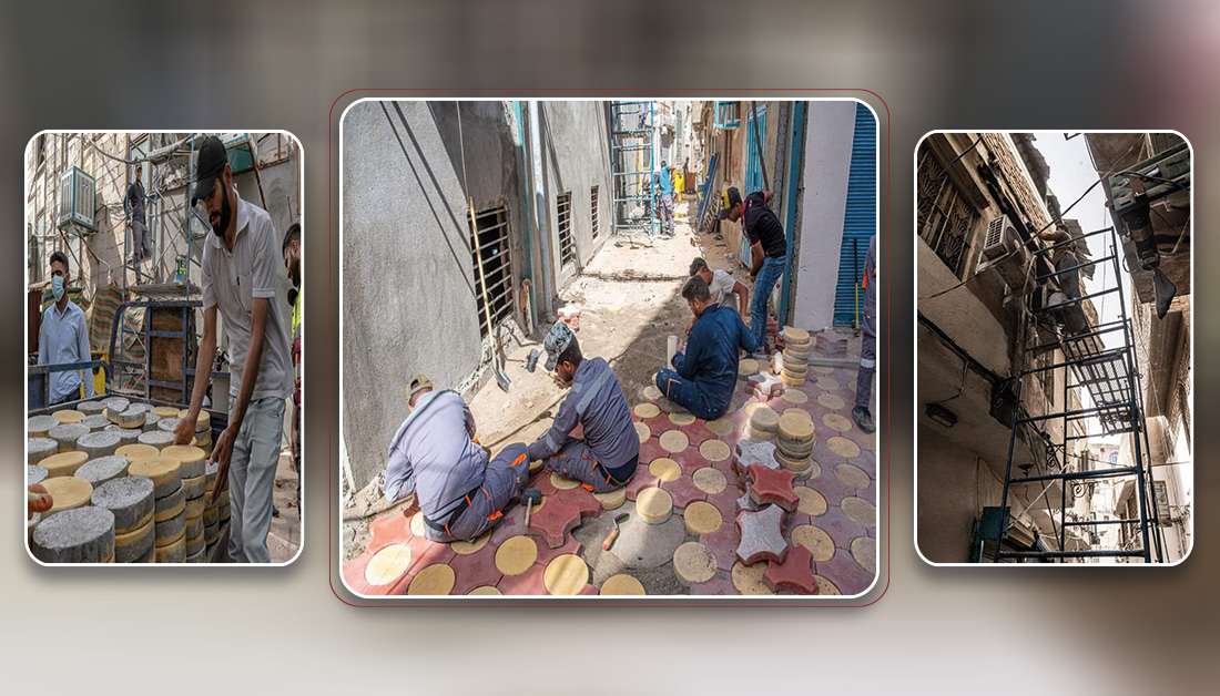 العتبة الحسينية تأهل البنى التحتية لأحد أهم الأزقة القريبة من مرقد الإمام الحسين