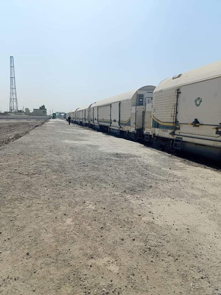 وصول اول قطار بضائع الى محطة الموصل البديلة بعد انقطاع دام اكثر من 10سنوات