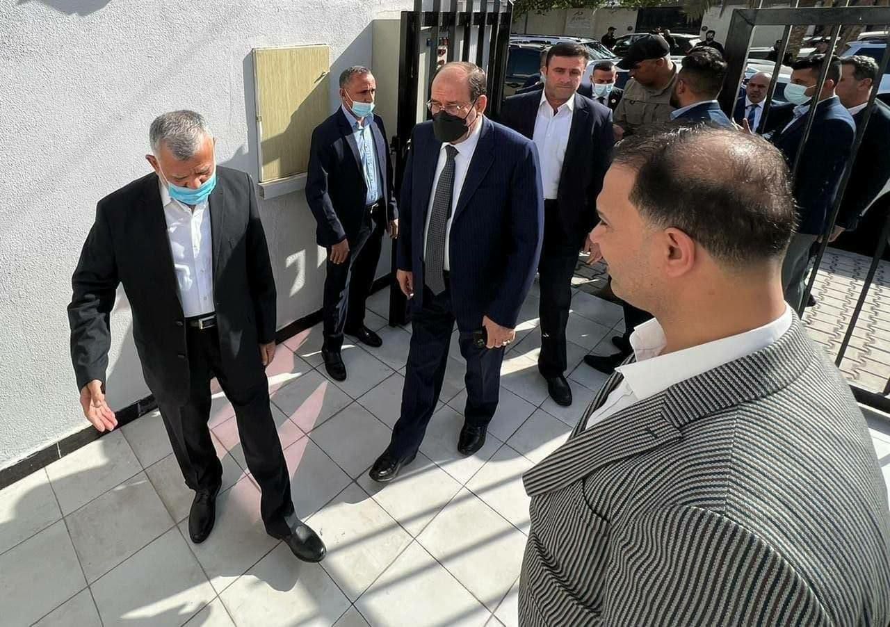 بالصور:وصول الصدر والمالكي وشخصيات سياسية لمنزل العامري