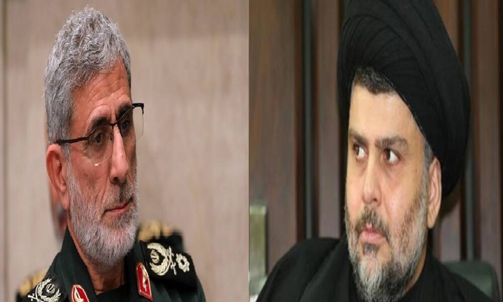 الصدر يستقبل قائد فيلق القدس إسماعيل قاآني في الحنانة ويغرد بعد اللقاء