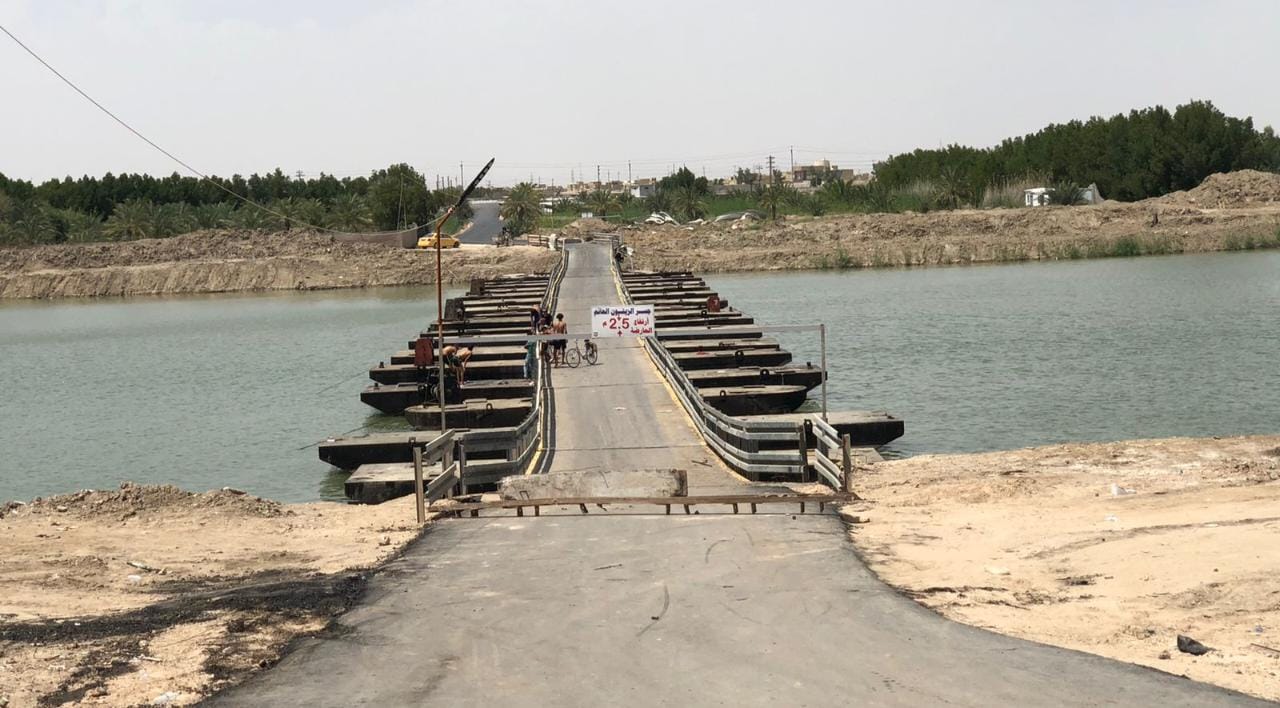 انهيار جسر وسط الناصرية قبل افتتاحه