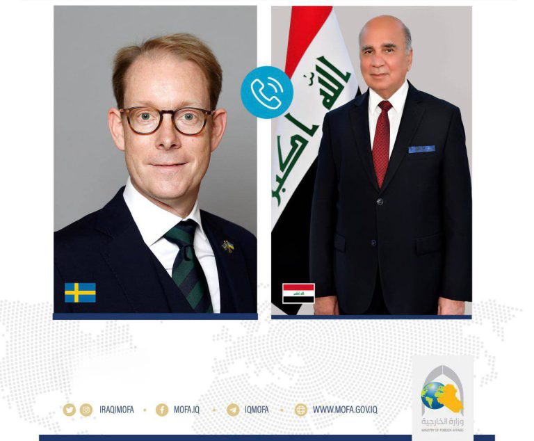 وزير الخارجيَّة فؤاد حسين لنظيره السويديّ؛ القرآن الكريم راسخٌ في قلوب وعقول ملياريّ مُسلم حول العالم