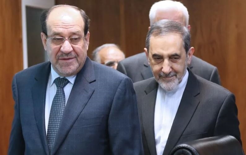 تسنيم تكشف تفاصيل مكالمة هاتفية: ماذا أبلغ المالكي مستشار المرشد الإيراني بشأن الحشد الشعبي؟