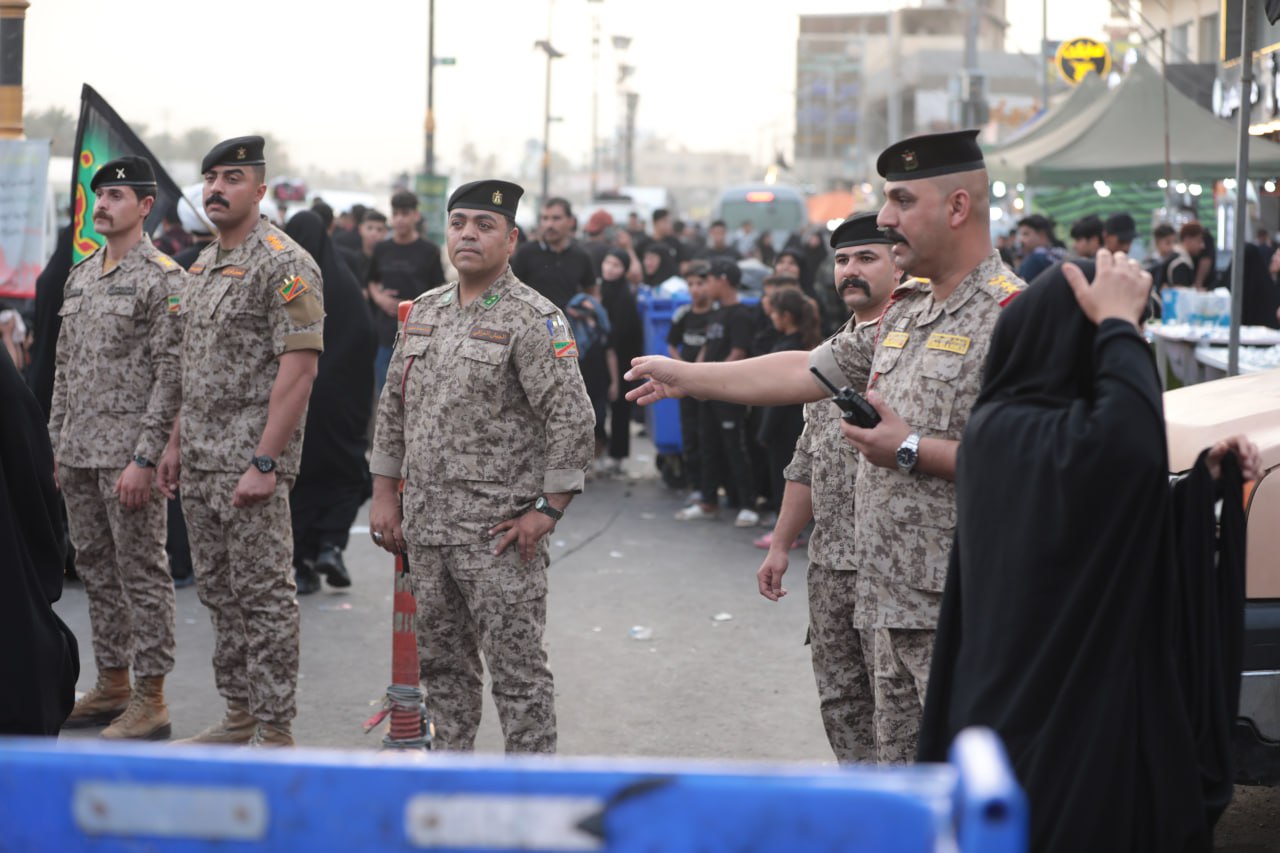 بالصور:جهات امنية وطبية تحمي زائري الاربعينية في كربلاء تحافظ على صحتهم