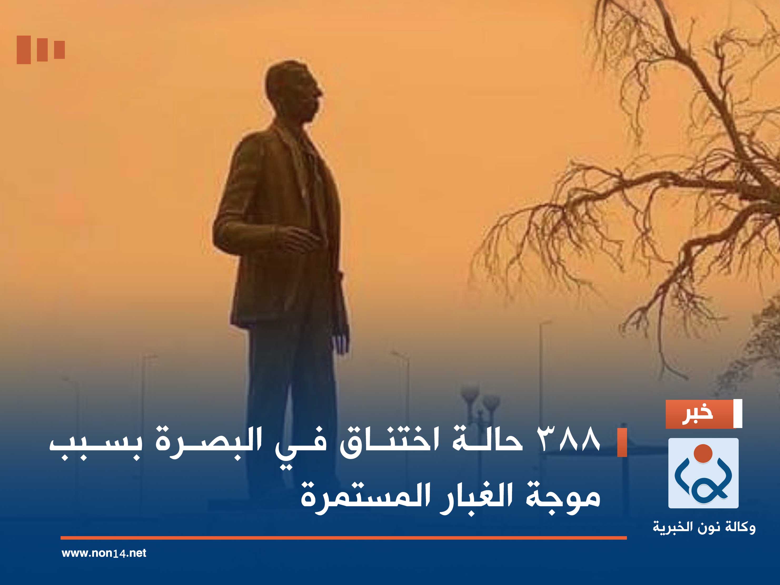 388 حالة اختناق في البصرة بسبب موجة الغبار المستمرة