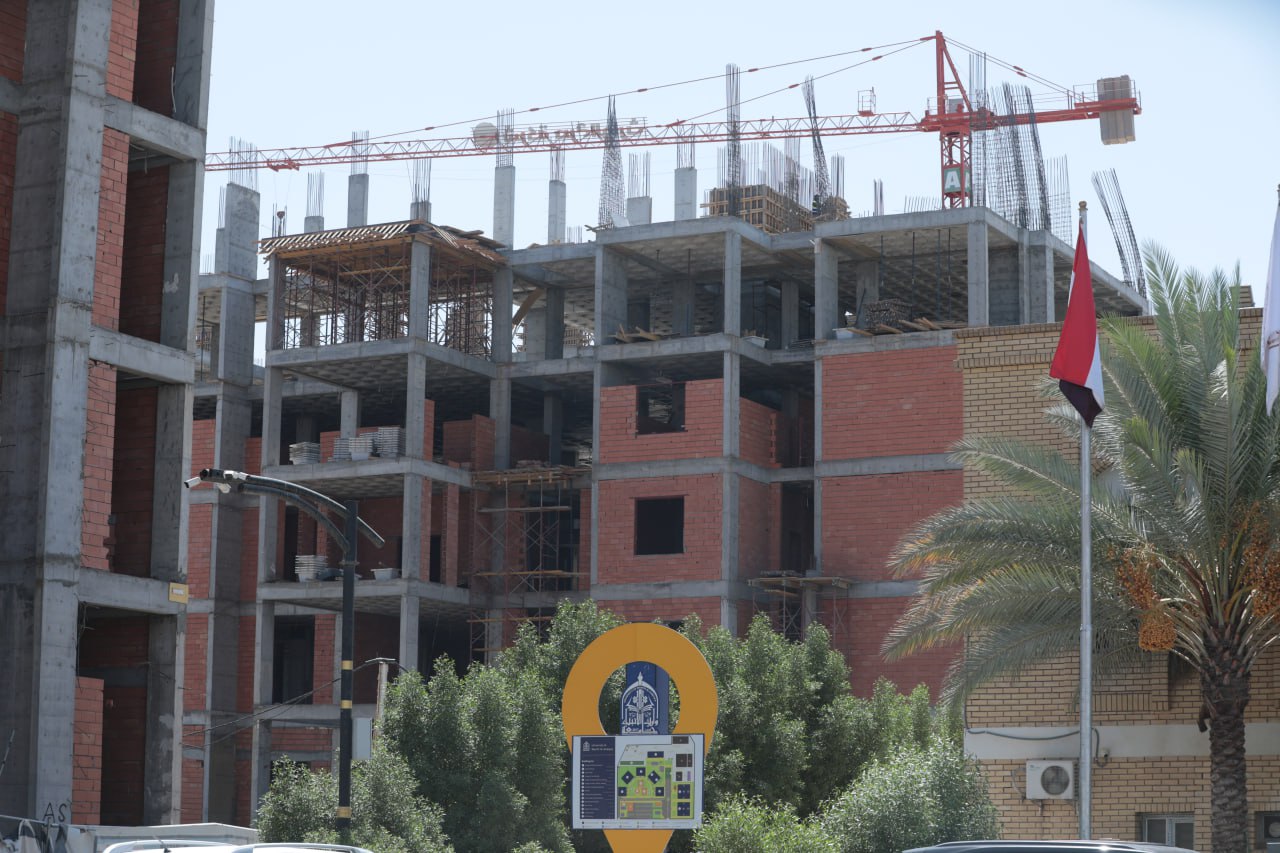 في مشروع توسعة جامعة وارث الانبياء.. العتبة الحسينية: نسبة إنجاز مرحلة الهيكل والتقطيع وصلت الى(80) بالمئة