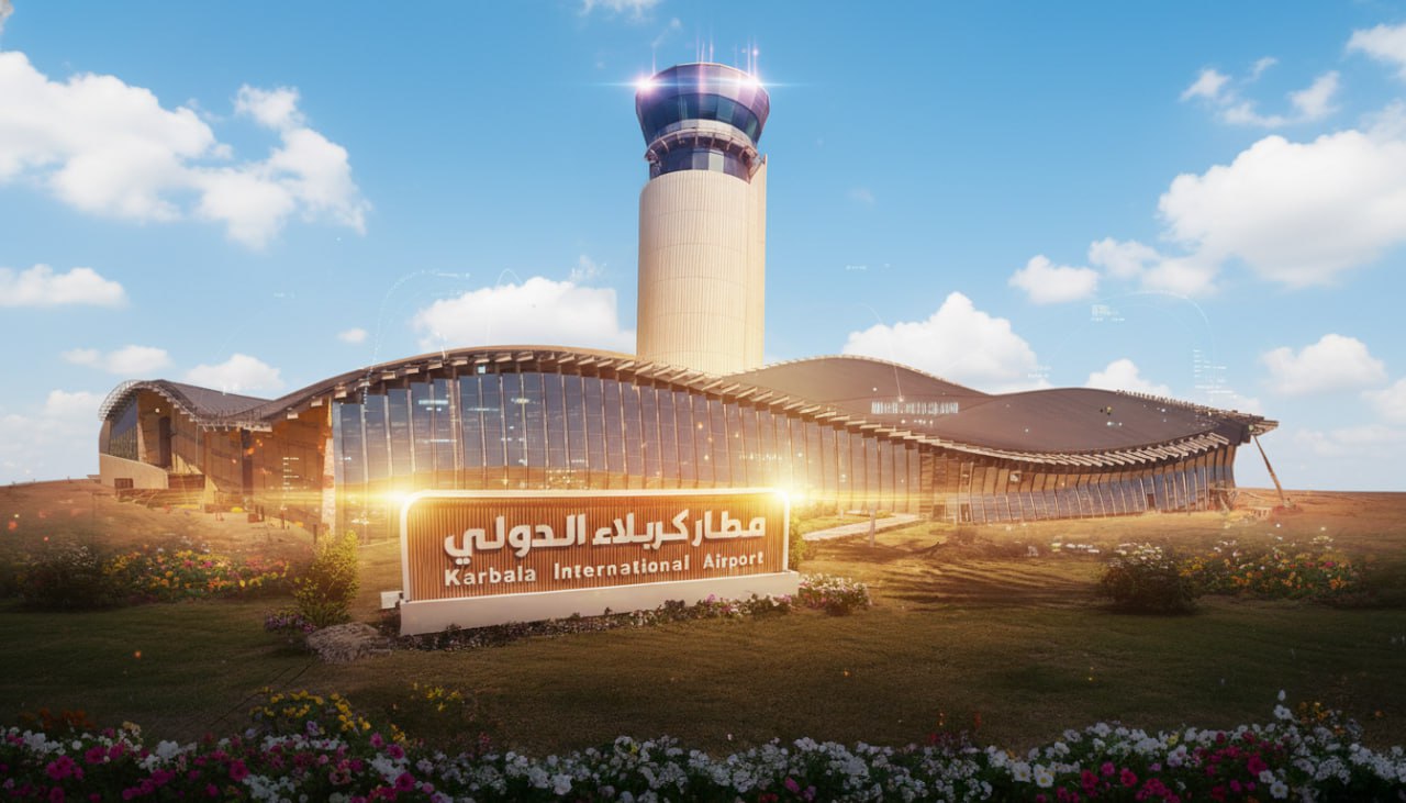 العتبة الحسينية المقدسة :انجاز 89% من مطار كربلاء الدولي وملحقاته