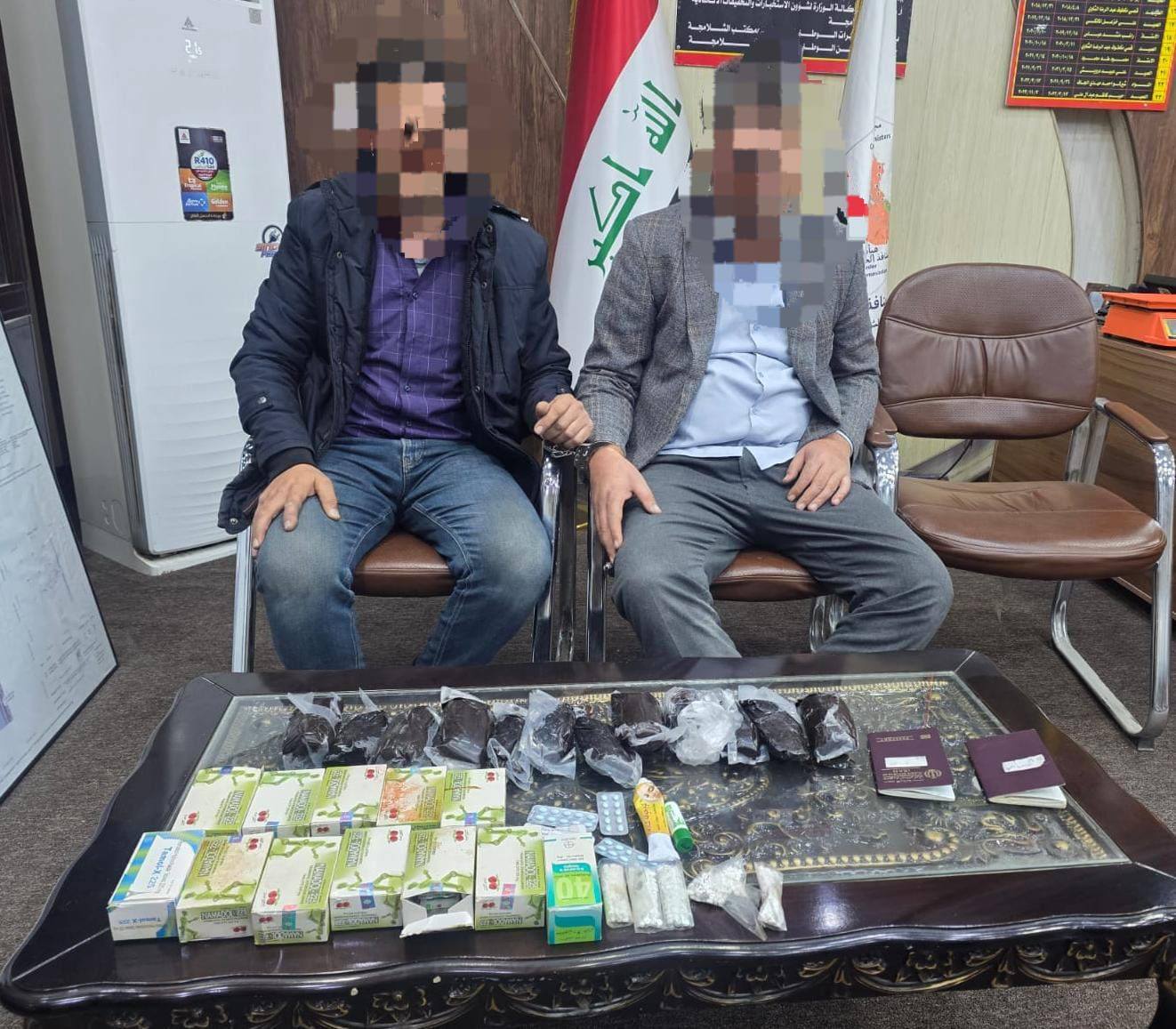 ضبط كيلوغرامين من مادة الترياك مع حبوب مخدرة بمنفذ الشلامجة الحدودي مع إيران