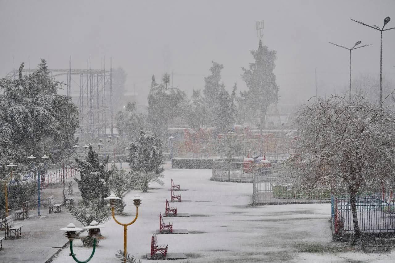 الثلوج تغطي نينوى وكركوك (صور)