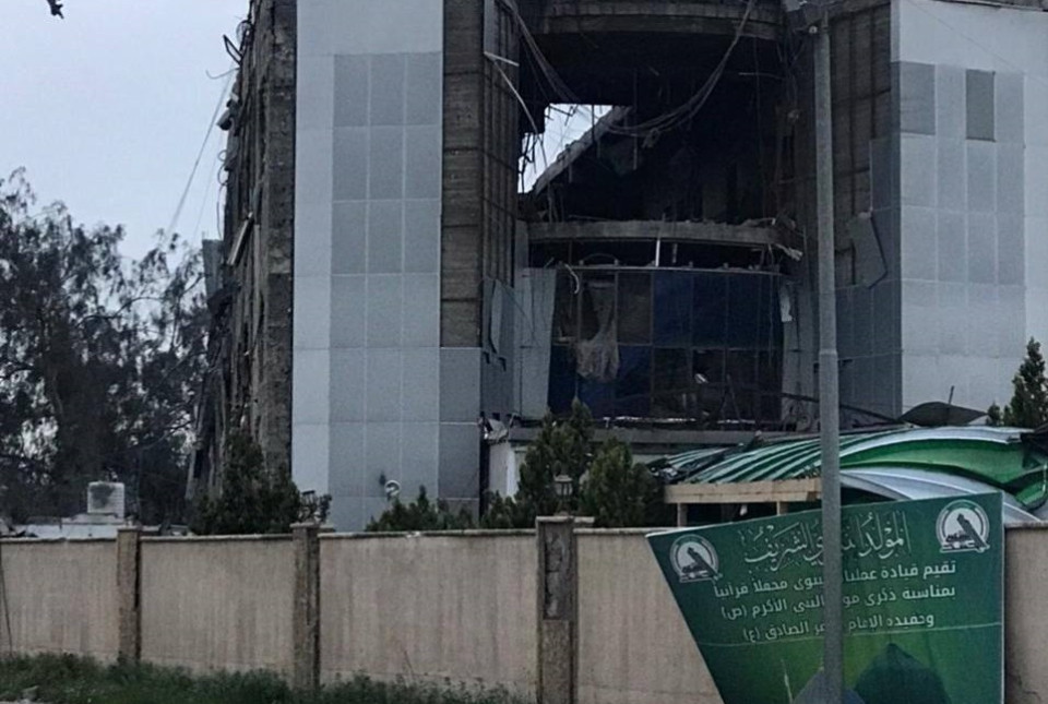 قصف جوي يستهدف مقر عمليات الحشد الشعبي في الموصل (فيديو)