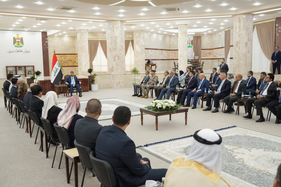الزيدي من نينوى :ملتزمون بالإصلاح المالي والإداري وضبط أسعار الدولار ومنع المضاربة