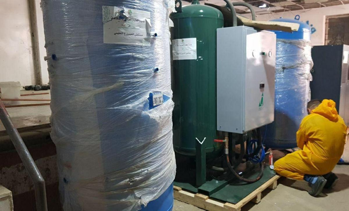 العتبة العباسية تنصب معملين للاوكسجين في مستشفى الحسين التعليمي بذي قار