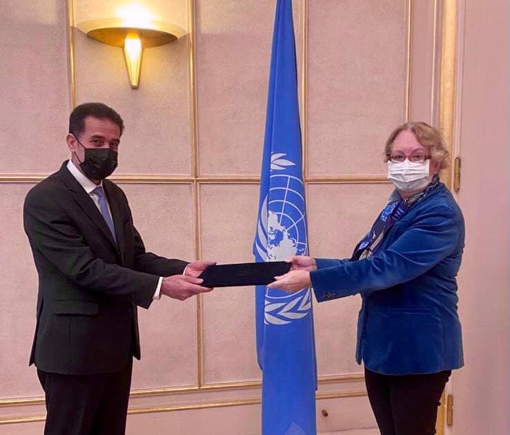 عبد الكريم هاشم يقدم أوراق اعتماده ممثلاً دائماً للعراق في الأمم المتحدة