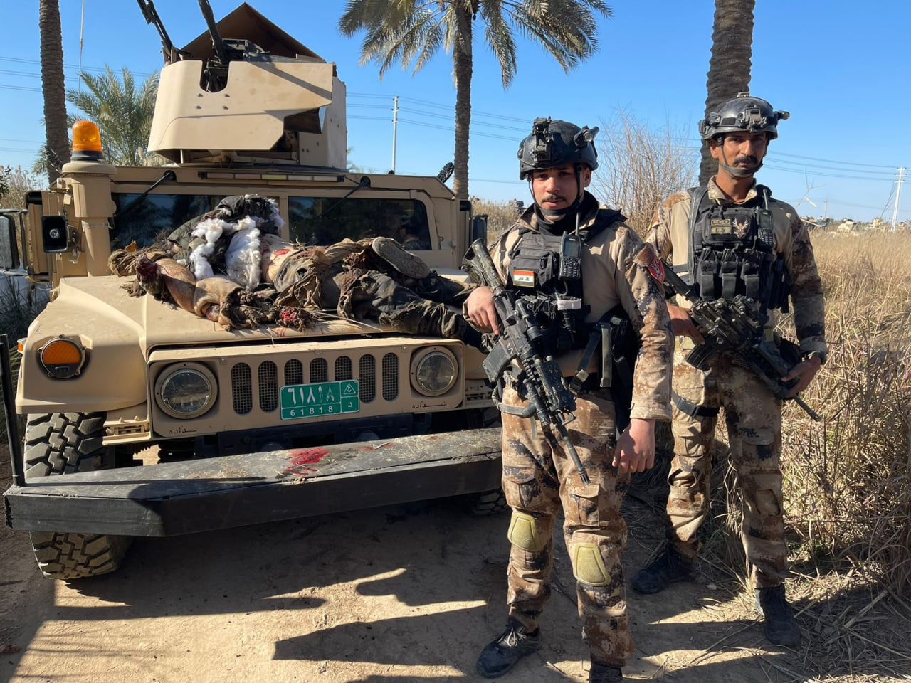 استشهاد 4 مقاتلين.. الاعلام الامني: مقتل ثلاث ارهابيين احدهم يرتدي حزاماً ناسفاً في الطارمية (صور)