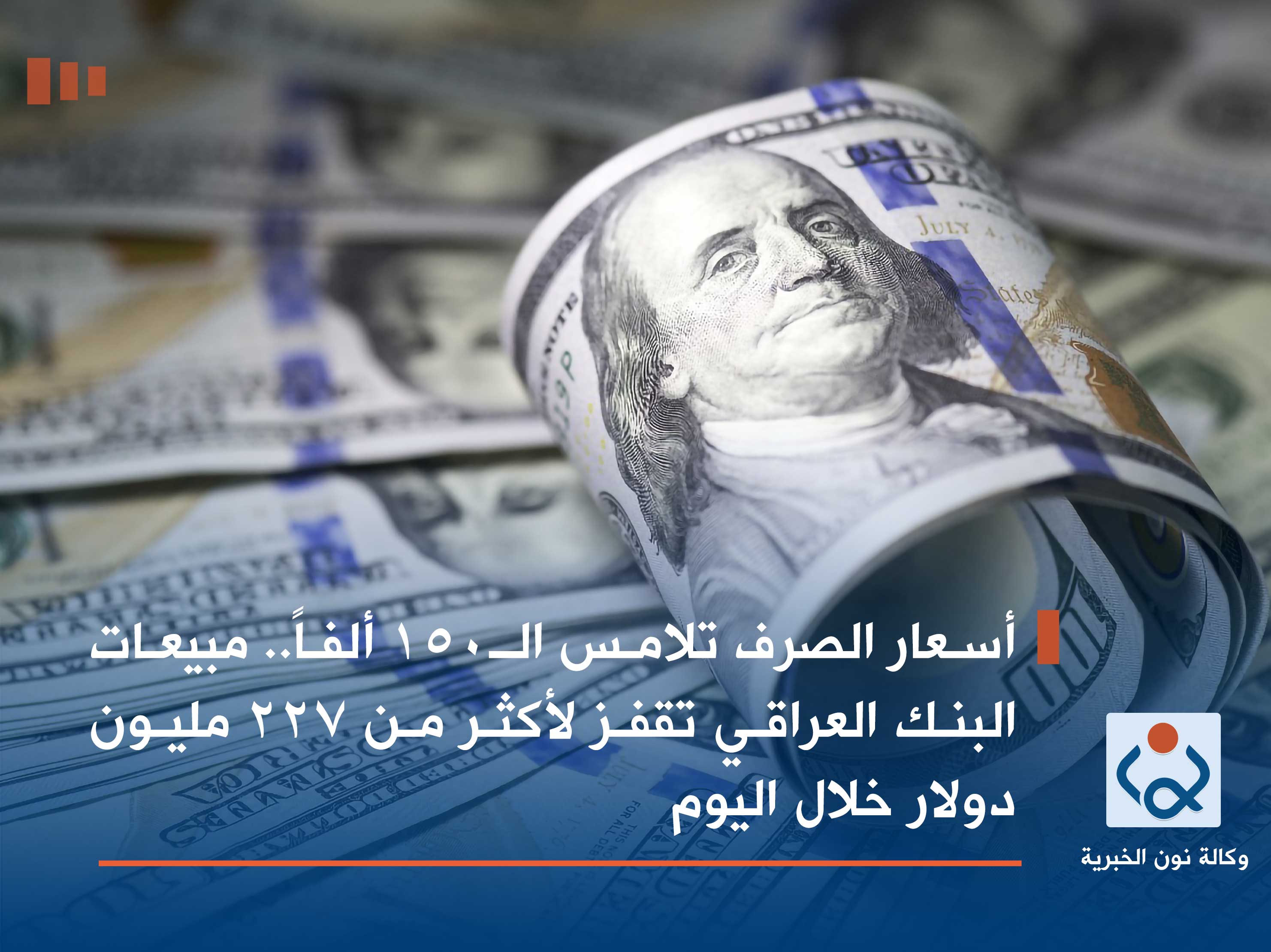 أسعار الصرف تلامس الـ150 ألفاً.. مبيعات البنك العراقي تقفز لأكثر من 227 مليون دولار خلال اليوم