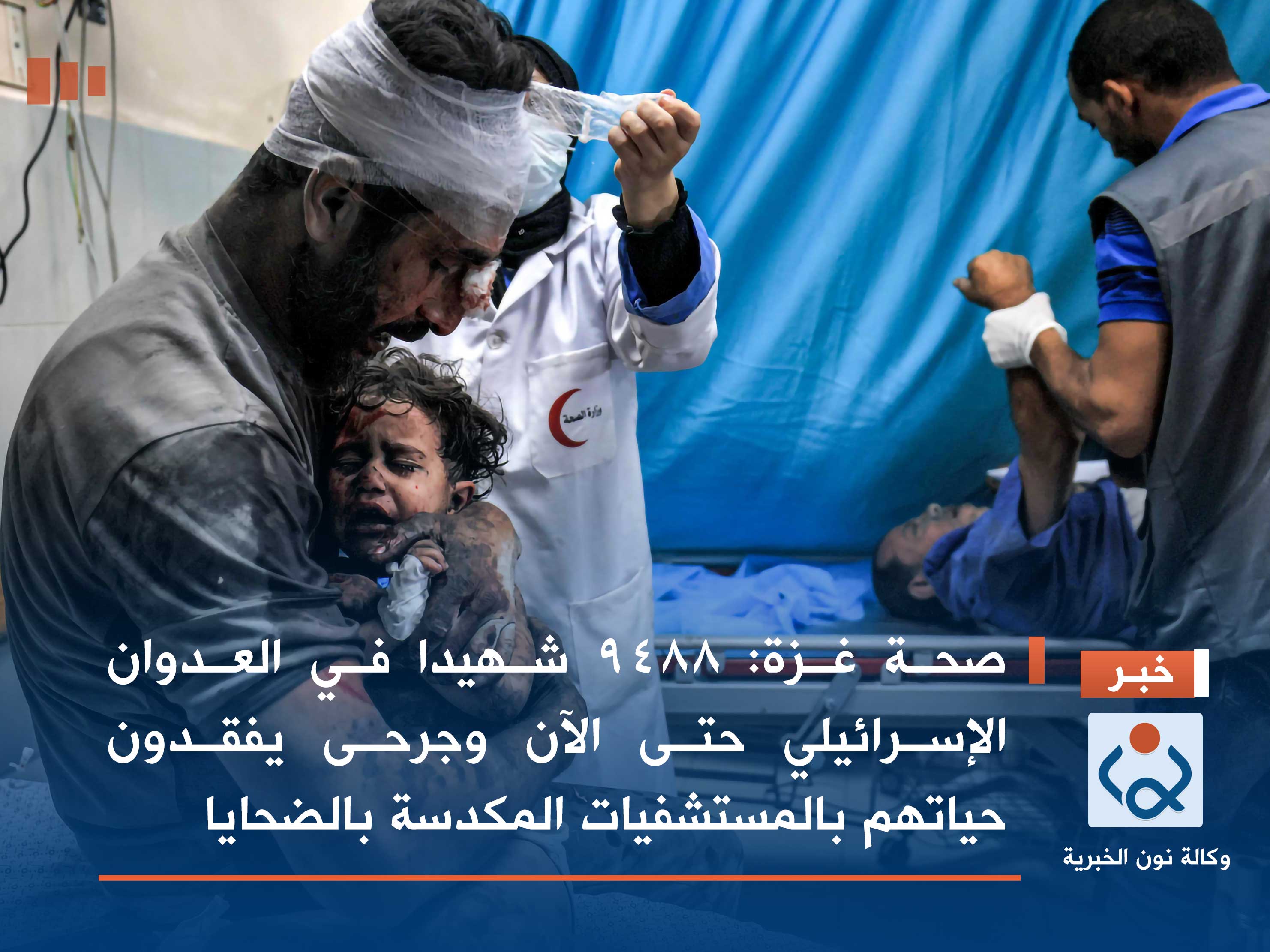 صحة غزة: 9488 شهيدا في العدوان الإسرائيلي حتى الآن وجرحى يفقدون حياتهم بالمستشفيات المكدسة بالضحايا