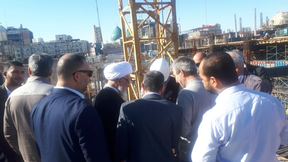بالفيديو:ممثل المرجع السيستاني يتابع مراحل انجاز مقام التل الزينبي ضمن مشروع صحن العقيلة زينب