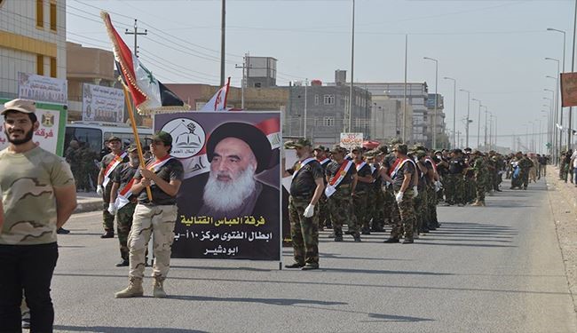 حشد  العتبات المقدسة تزف بشرى لمقاتلي الحشد الشعبي ويتحدث عن دورات ضباط في الكليات العسكرية