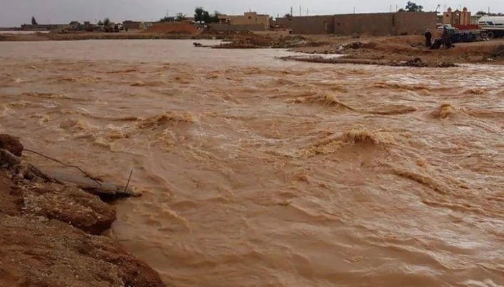 ارتفاع مناسيب المياه في وادي حوران بالانبار