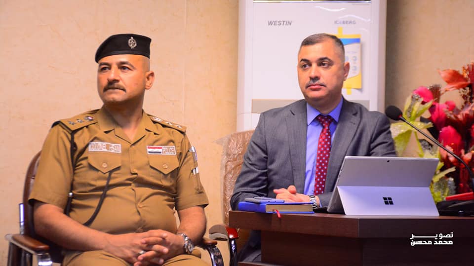 شرطة كربلاء تثقيف عن مخاطر الابتزاز الإلكتروني في نقابة المهندسين