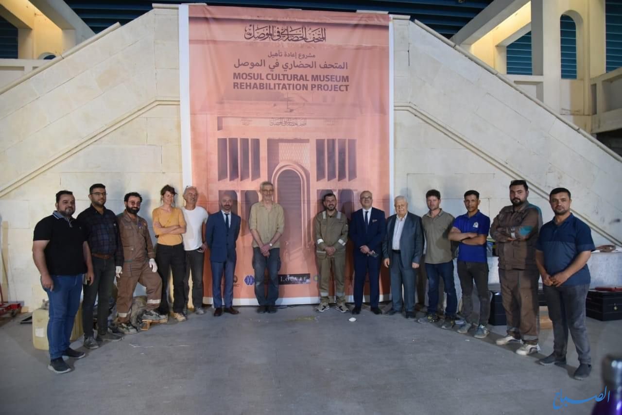 البعثة الفرنسية تستأنف أعمال الترميم بمتحف الموصل